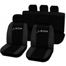 Coprisedili Compatibili con Leon 3ª Serie dal 2012 in poi bicolore nero - grigio scuro